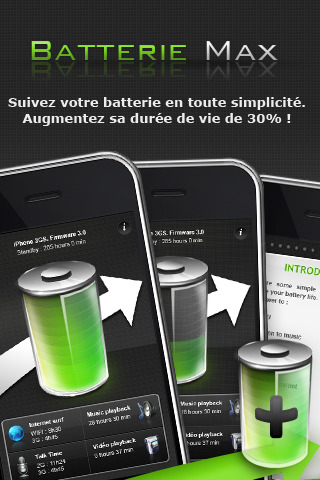 application Batterie MAX