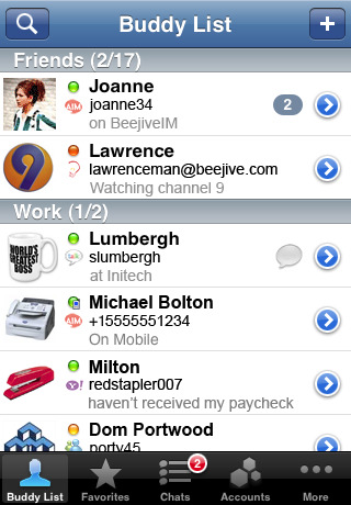 application BeejiveIM with Push 2