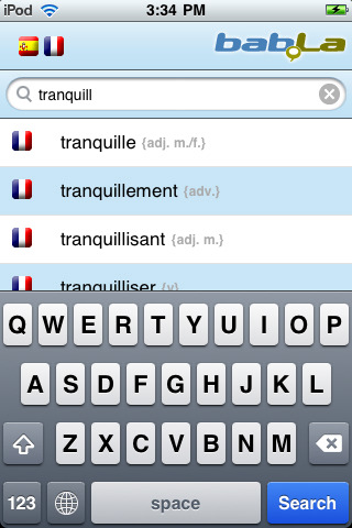 application Dictionnaire Espagnol Français