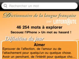 Application Dictionnaire L'Internaute