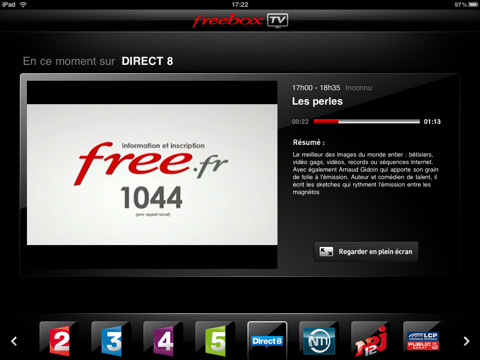 application FreeboxTV® HD