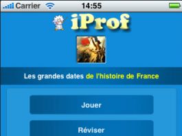 Application Histoire de France, les grandes dates avec iProf