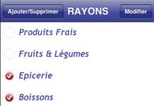 application ListeCourses iphone/ipad