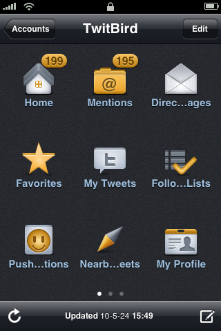 application TwitBird Pro for Twitter