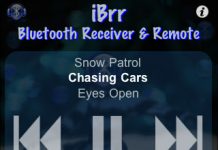 application iBrr Bluetooth Receiver and Remote