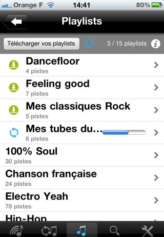 Application Deezer MAJ 3.8 sur AppStore