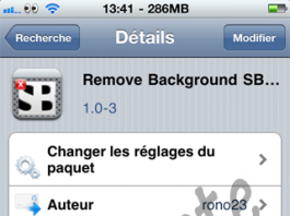 Remove Background iOS 4.1 MAJ sur Cydia