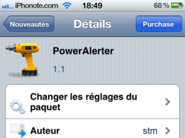 Nouveau Tweak Cydia : PowerAlerter