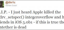 Jailbreak – Pas de jailbreak untethered pour l'iOS 5 ?