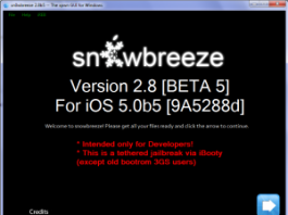 Tutoriel Jailbreak iOS 5 bêta 5 : Sn0wbreeze 2.8b5 Disponible