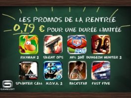 Gameloft fête la rentrée des classes avec des promos de fou !