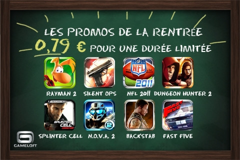Gameloft fête la rentrée des classes avec des promos de fou !