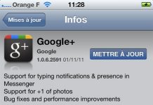 Google+ fait sa mise à jour en version 1.0.6.25.91