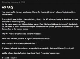 Pod2g publie FAQ A5 concernant le Jailbreak iOS 5.0.1 de l’iPhone 4S & iPad 2