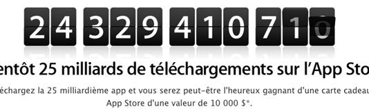 Bientôt 25 milliards de téléchargement App Store, 10.000$ mis en jeu !