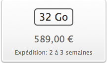 Délais livraison Nouvel iPad