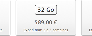 Délais livraison Nouvel iPad