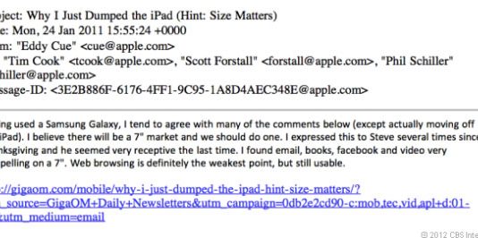 Steve Jobs était finalement pour un iPad Mini