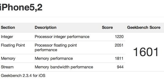 L’iPhone 5 plus puissant que le Samsung Galaxy S3 selon GeekBench