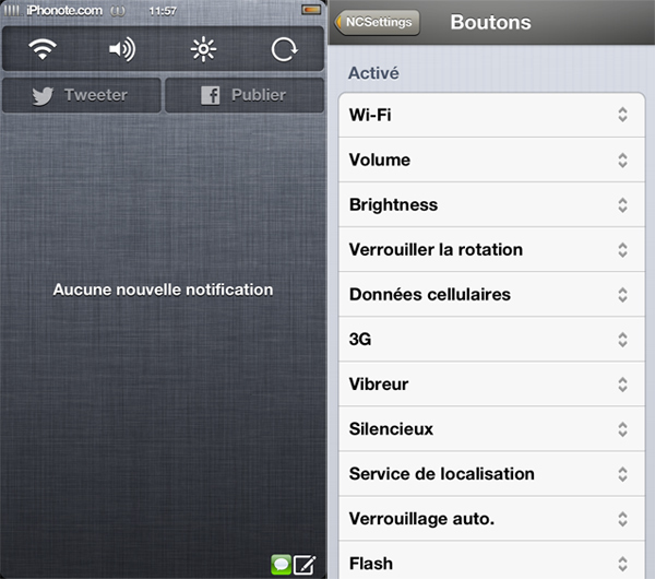 comment regler ncsettings