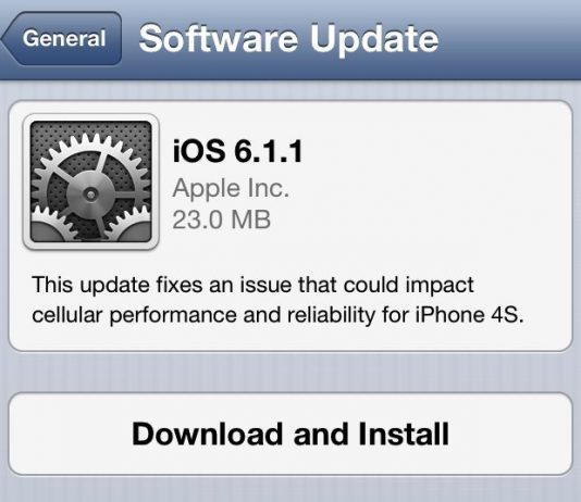 Apple relâche l’iOS 6.1.1 pour l’iPhone 4S