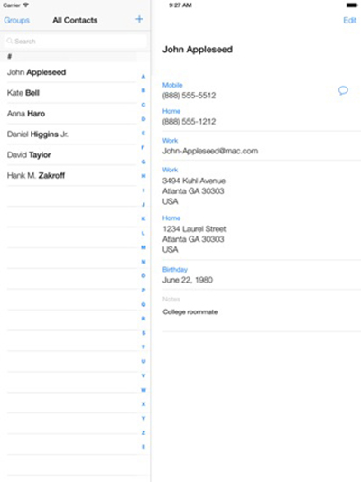 Contact-on-iPad-iOS-7