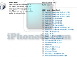 iOS 7 bêta 3 disponible pour les développeurs