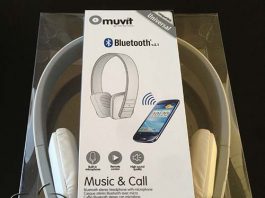 Accessoire : Casque Muvit bluetooth stereo blanc ultra fin
