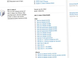 iOS 7.1 bêta 4 disponible maintenant pour les développeurs