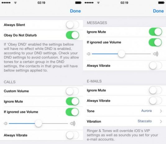 Jailbreak iOS 7 – Cydia : Ringer & Tunes personnalise les sons et les vibrations des appels et les messages