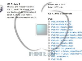 iOS 7.1 bêta 5 disponible pour les développeurs