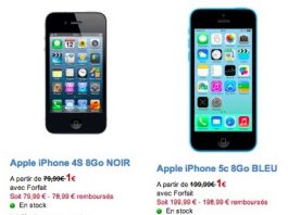 L’iPhone 5C 8Go débarque chez SFR à 1 euro !