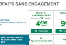 B&YOU propose son Forfait bloqué 2H SMS/MMS illimités à 4€99/mois