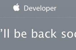 Apple : le dev center est en maintenance