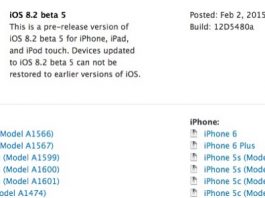 iOS 8.2 bêta 5 disponible pour les développeurs
