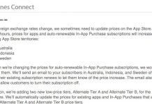 Apple augmente les prix des apps en Australie, Indonésie, et en Suède suite à la fluctuation des taux de change