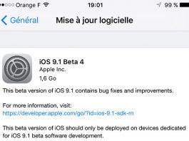 iOS 9.1 bêta 4 est disponible pour les développeurs