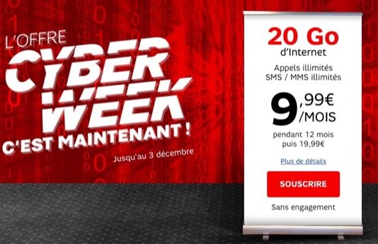 Bons Plans : SFR RED 20 Go à 9,99 €, et 10€ de remise sur les forfaits Sosh pendant 12 mois