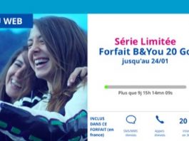 Bon Plan : Forfait B&You avec 20 Go pour 9,99€/mois pendant 1 an