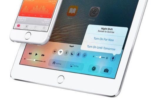 iOS 9.3 bêta 5 modifie deux aspects du mode Night Shift