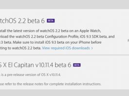 La bêta 6 d’OS X 10.11.4 et watchOS 2.2 est aussi de sortie