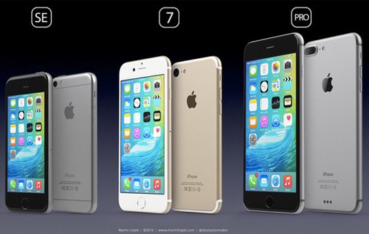 Nouveaux concepts iPhone SE / iPhone 7 / iPhone Pro par Martin Hajek