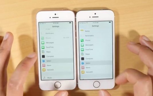 iPhone SE vs iPhone 5s : un comparatif vidéo où les 2Go de RAM se font bien sentir !