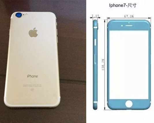 iPhone 7 : une nouvelle photo, des schémas et un stockage différent en entrée de gamme