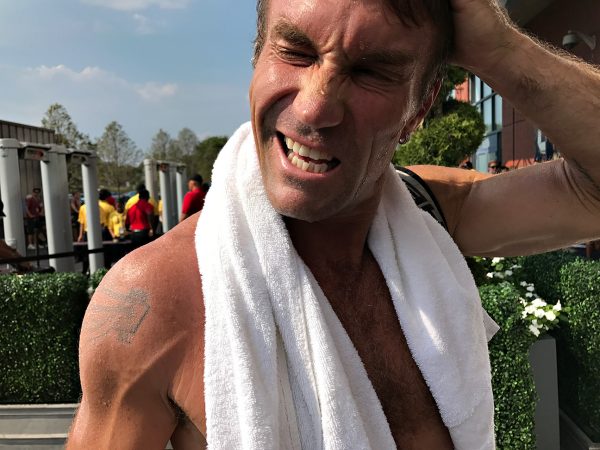 NEW YORK, NY - SEPTEMBER 10: Patrick Hart "Pat" Cash, 51, on the practice courts during Day Thirteen of the 2016 US Open at the USTA Billie Jean King National Tennis Center on September 10, 2016 in Queens. (Landon Nordeman for ESPN)