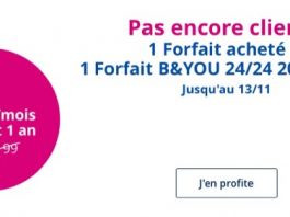 Bouygues Telecom lance le forfait B&YOU 24/24 20Mo à 1€/mois pendant 12 mois