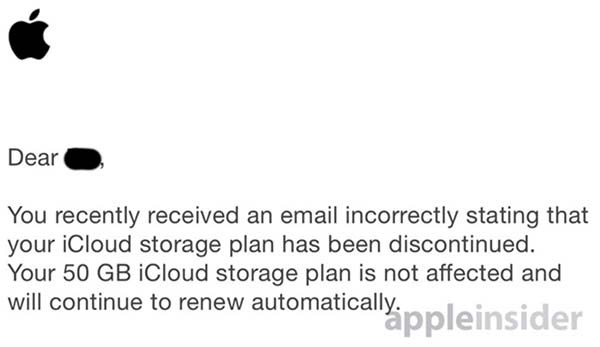 Apple s'excuse auprès des utilisateurs pour la fausse alerte sur l'abonnement iCloud