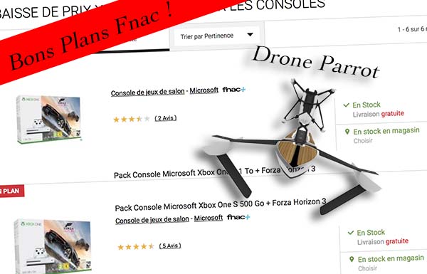 Bons Plans Fnac : MiniDrone Parrot Hydrofoil, XBOX ONE, Jeux de consoles !