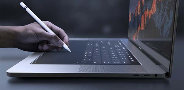 Et si le prochain MacBook Pro adoptait une surface tactile en lieu et place du clavier ? [Concept]