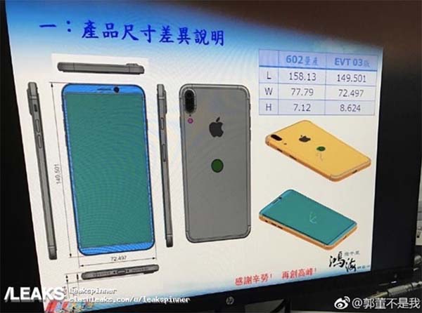 Fuite iPhone 8 : un schéma dévoile quelques détails dont le Touch ID au dos